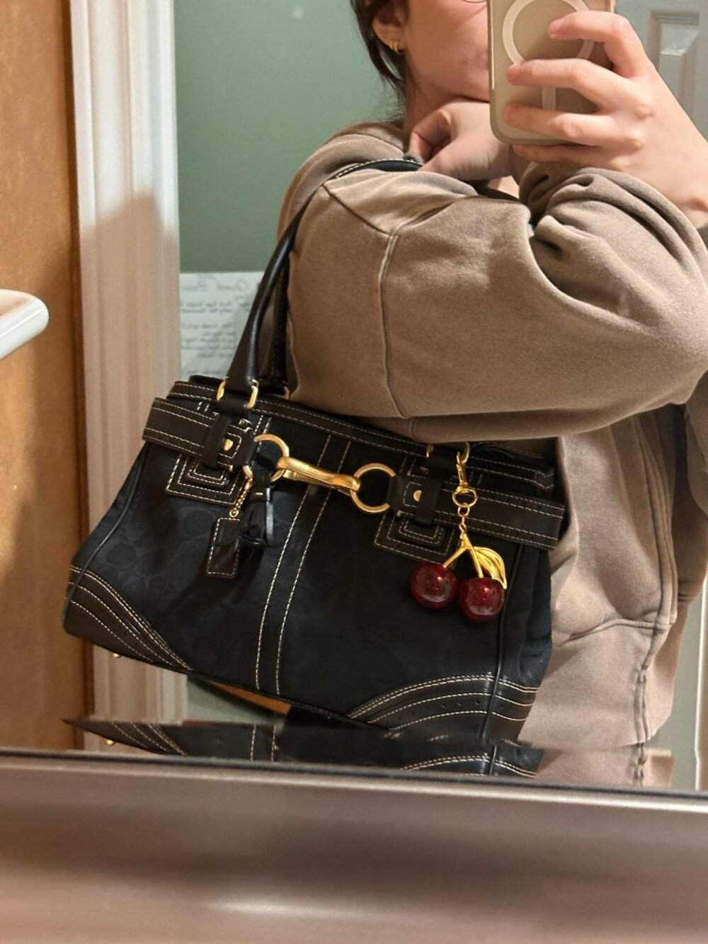 🖤🍒 Coach Hampton Y2K Vintage Shoulder Bag Satchel 10507 Hamptons - Picture 3 of 12